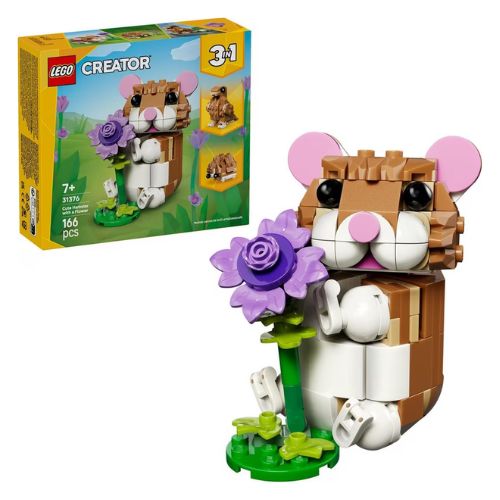 LEGO CREATOR Simpatico Criceto con Fiore – 31376 (Box: 15×14 cm)…x4